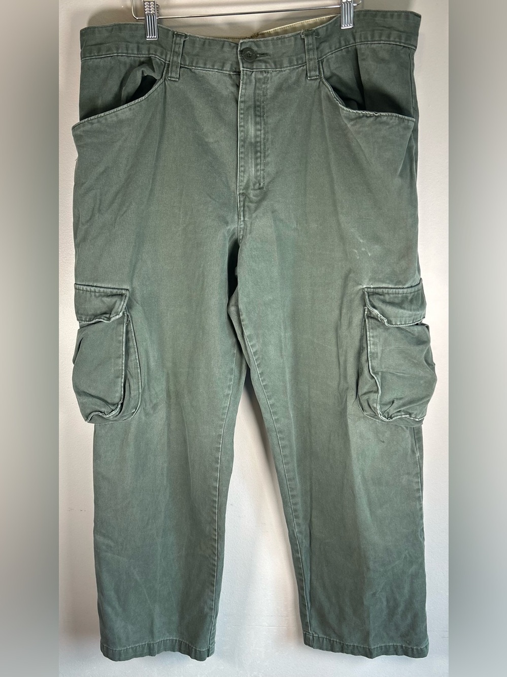 Vintage 90s BUM Equipment Cargo Pants Utility Military Green Cotton 40x30 B.U.M.